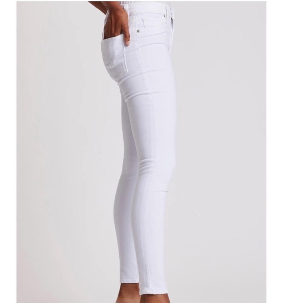 Hudson Mid-rise Nico Super Skinny White Jeans - Picture 2 of 10